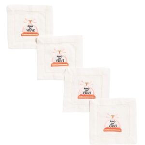 Ring for Veuve - Linen Coasters - Set of 4 - NWT